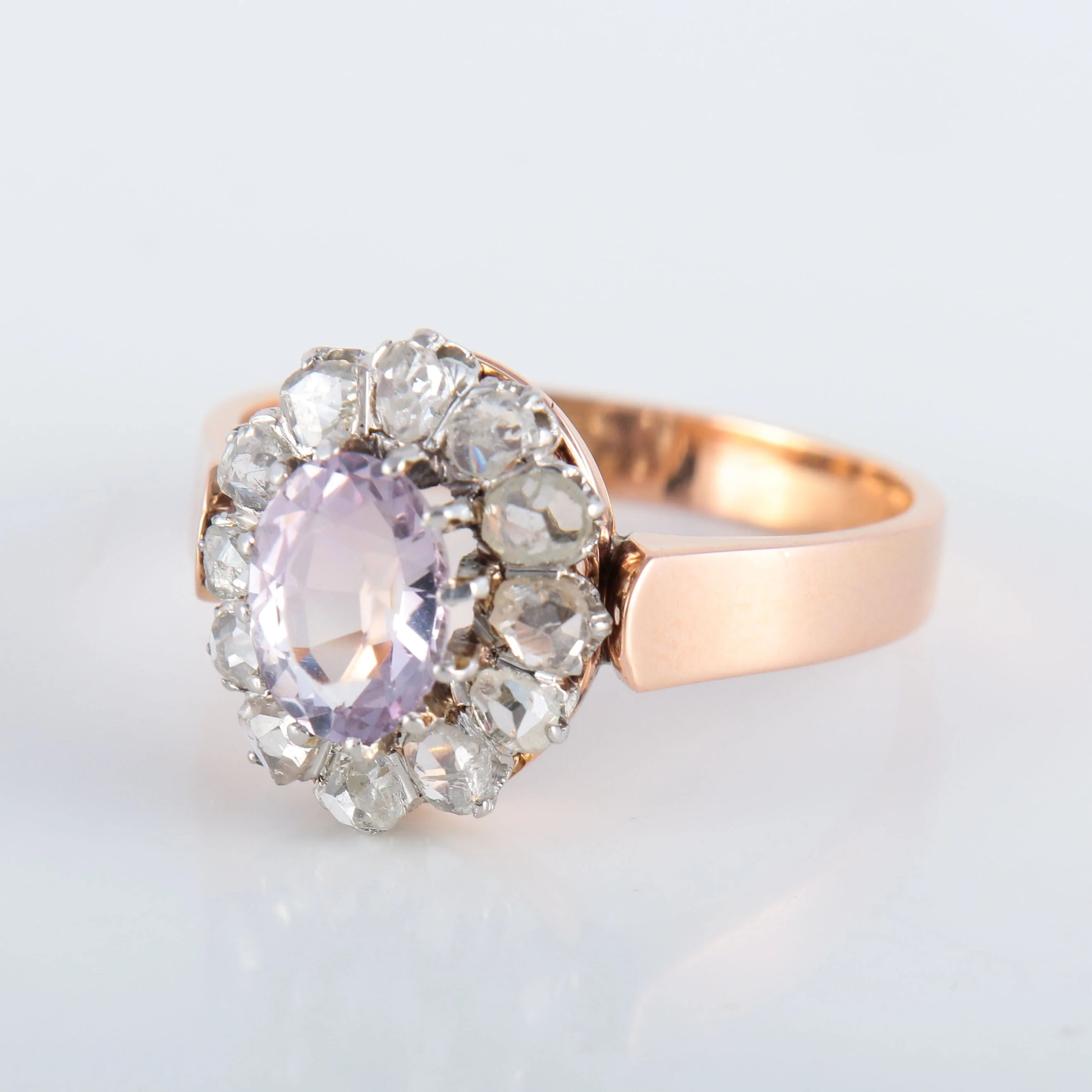 Antique Amethyst Diamond Ring - Image 4