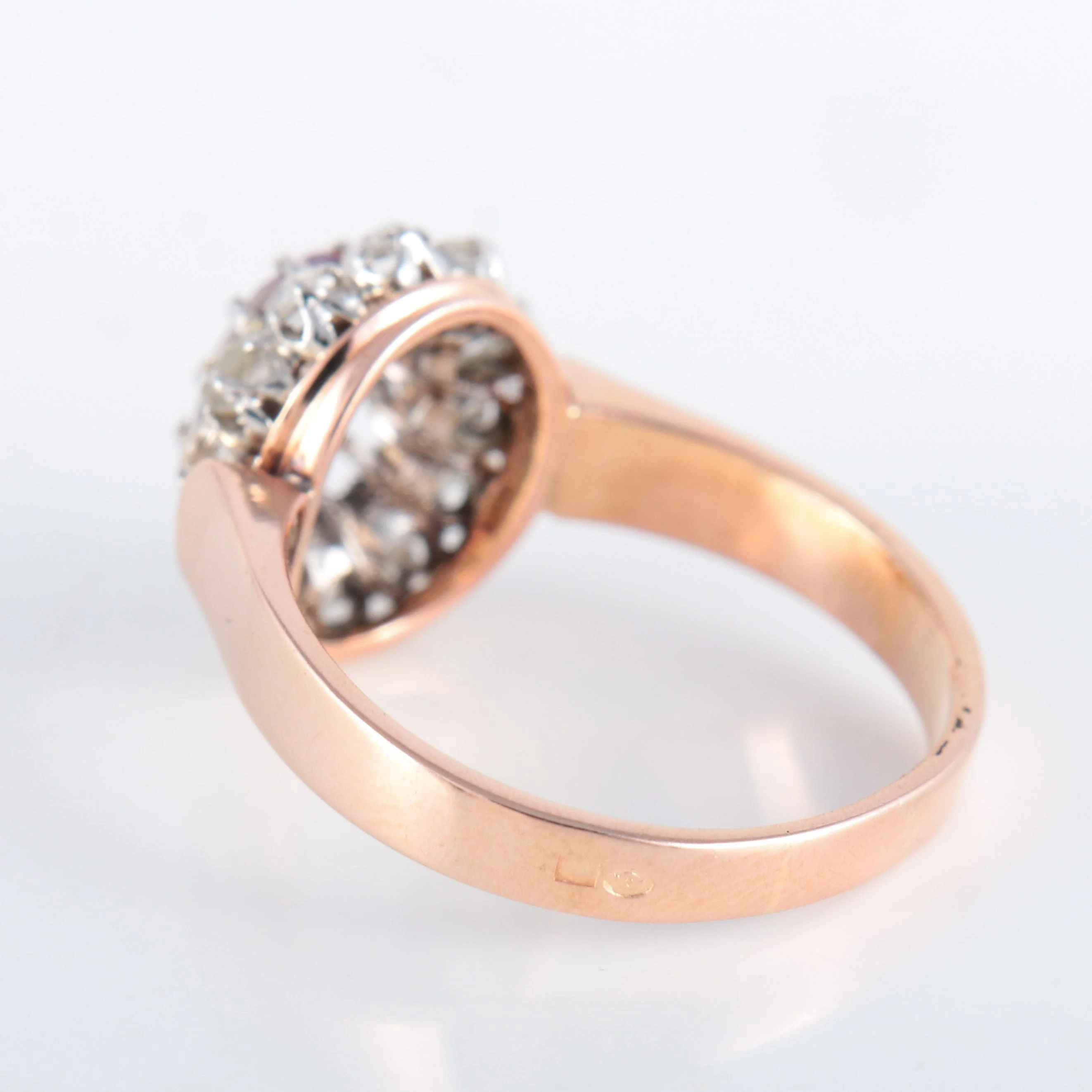 Antique Amethyst Diamond Ring - Image 6