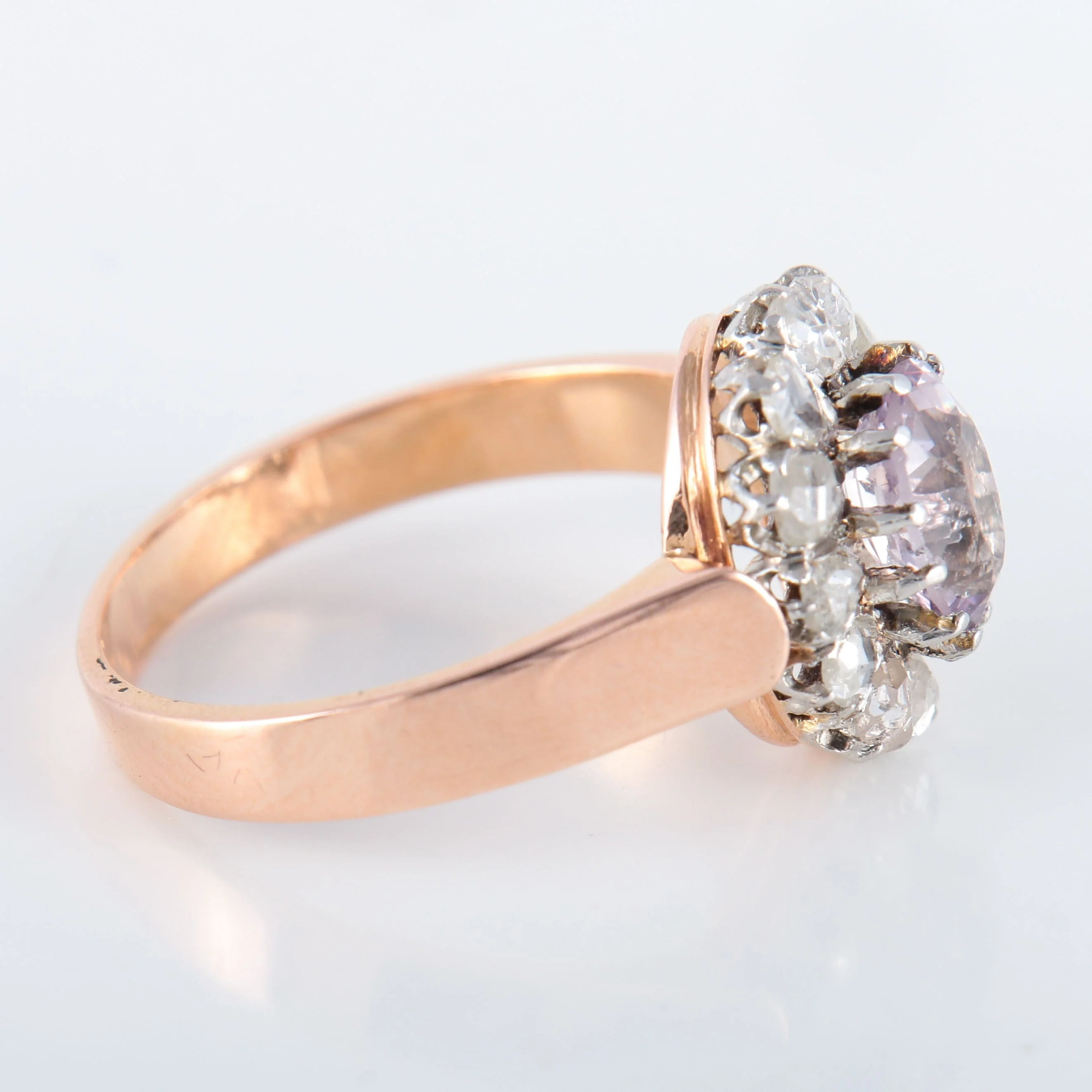 Antique Amethyst Diamond Ring - Image 9