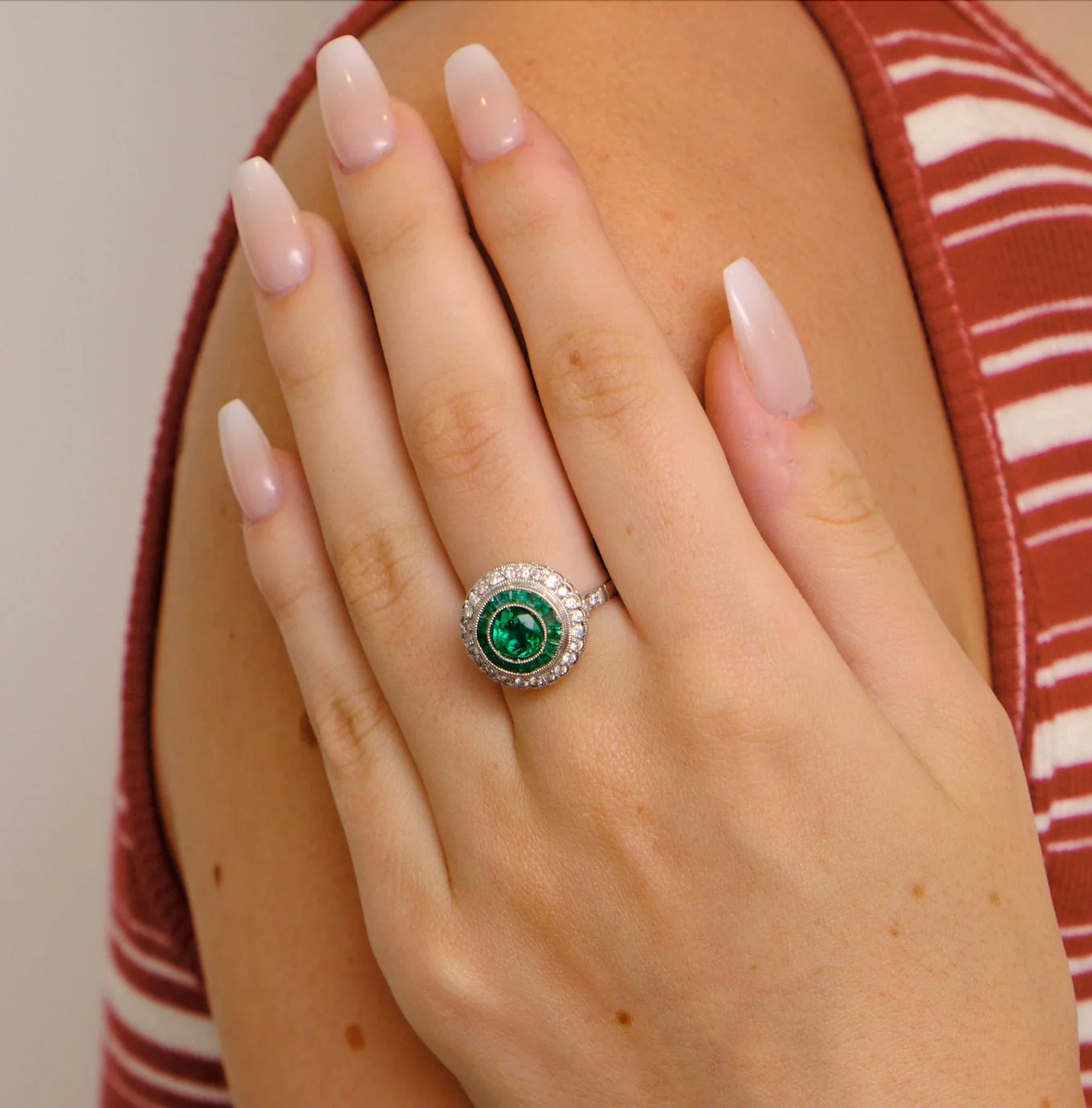 ART DECO EMERALD RING - Image 2