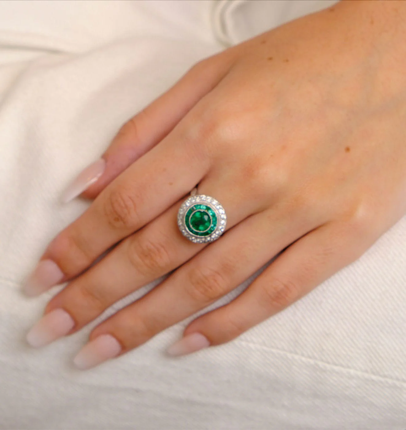 ART DECO EMERALD RING - Image 3