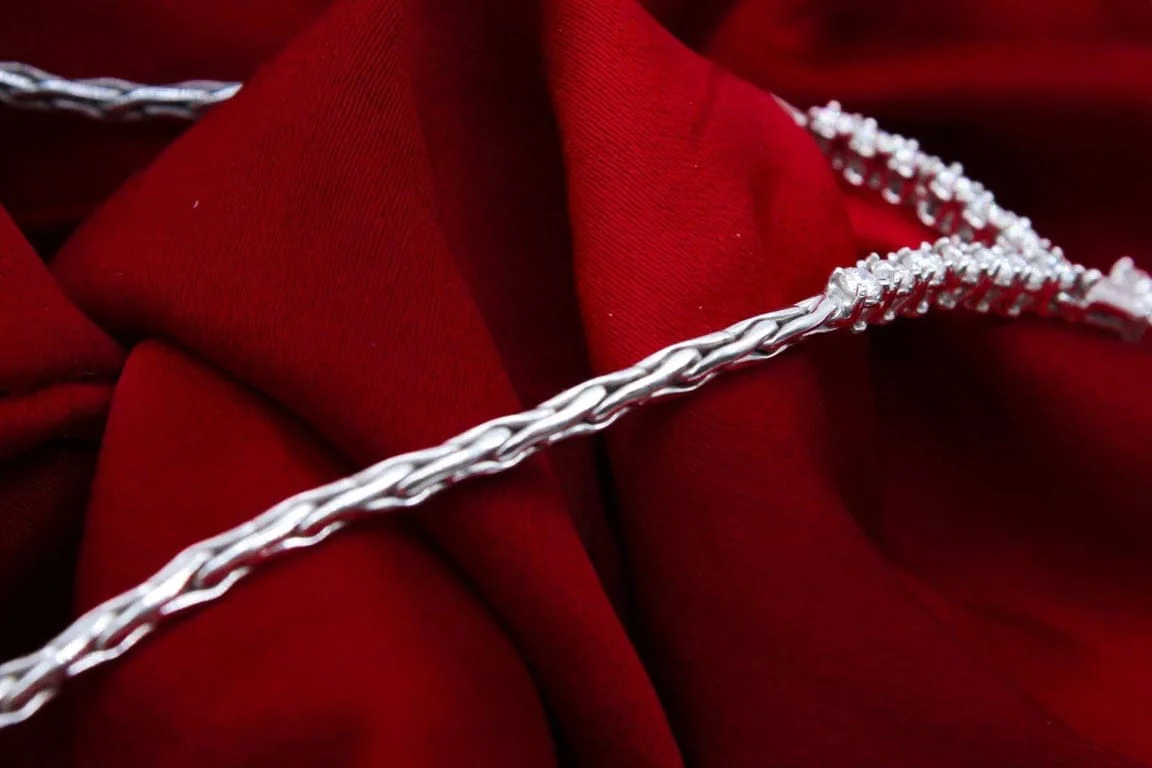 Necklace Daisy white gold, diamonds  - Image 8