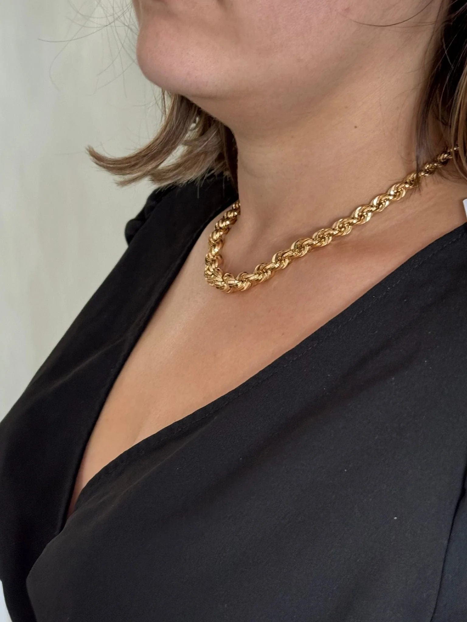 Rose Gold Mesh Rope Necklace - Image 14