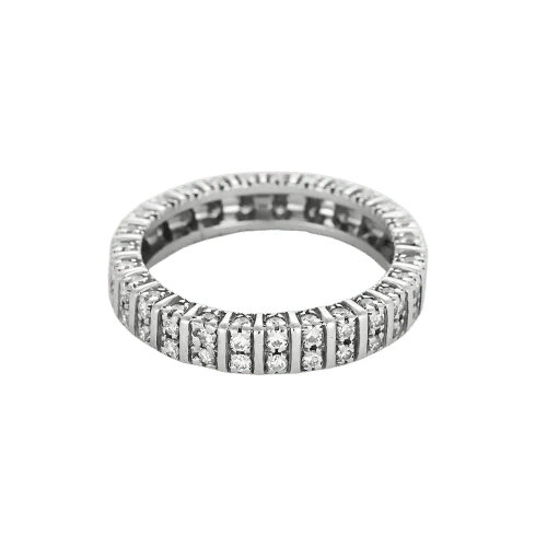 Wedding band White gold Diamond Wheel  - Image 5