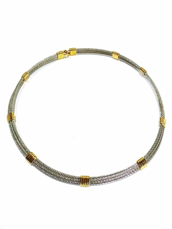 FRED - Gold and steel necklace - Image 5