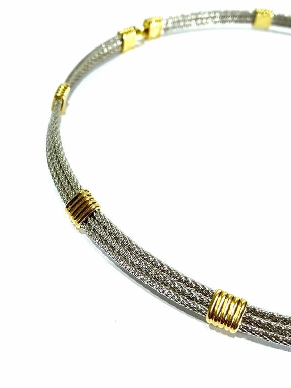 FRED - Gold and steel necklace - Image 8