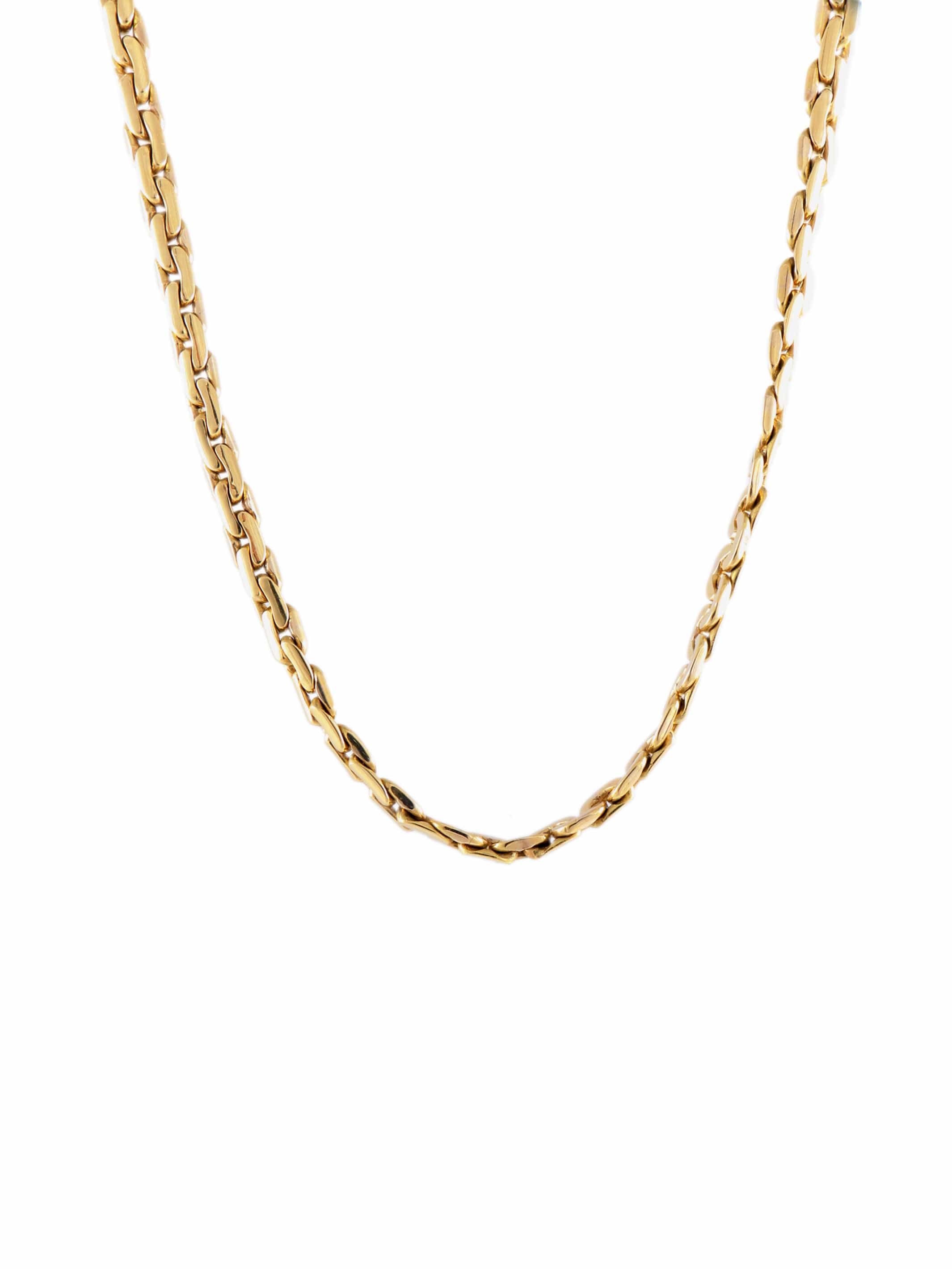 Yellow gold chain necklace