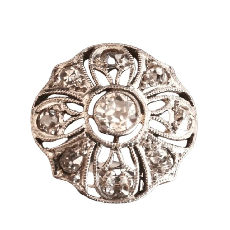 Flower ring, diamonds