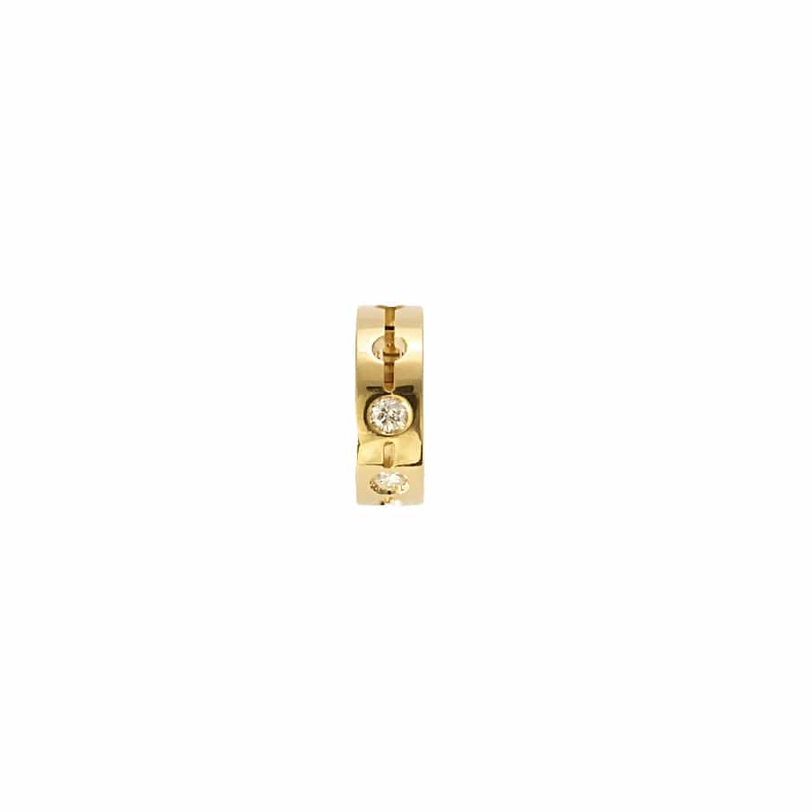 DINH VAN - Mono Créole Pulse in yellow gold and diamonds