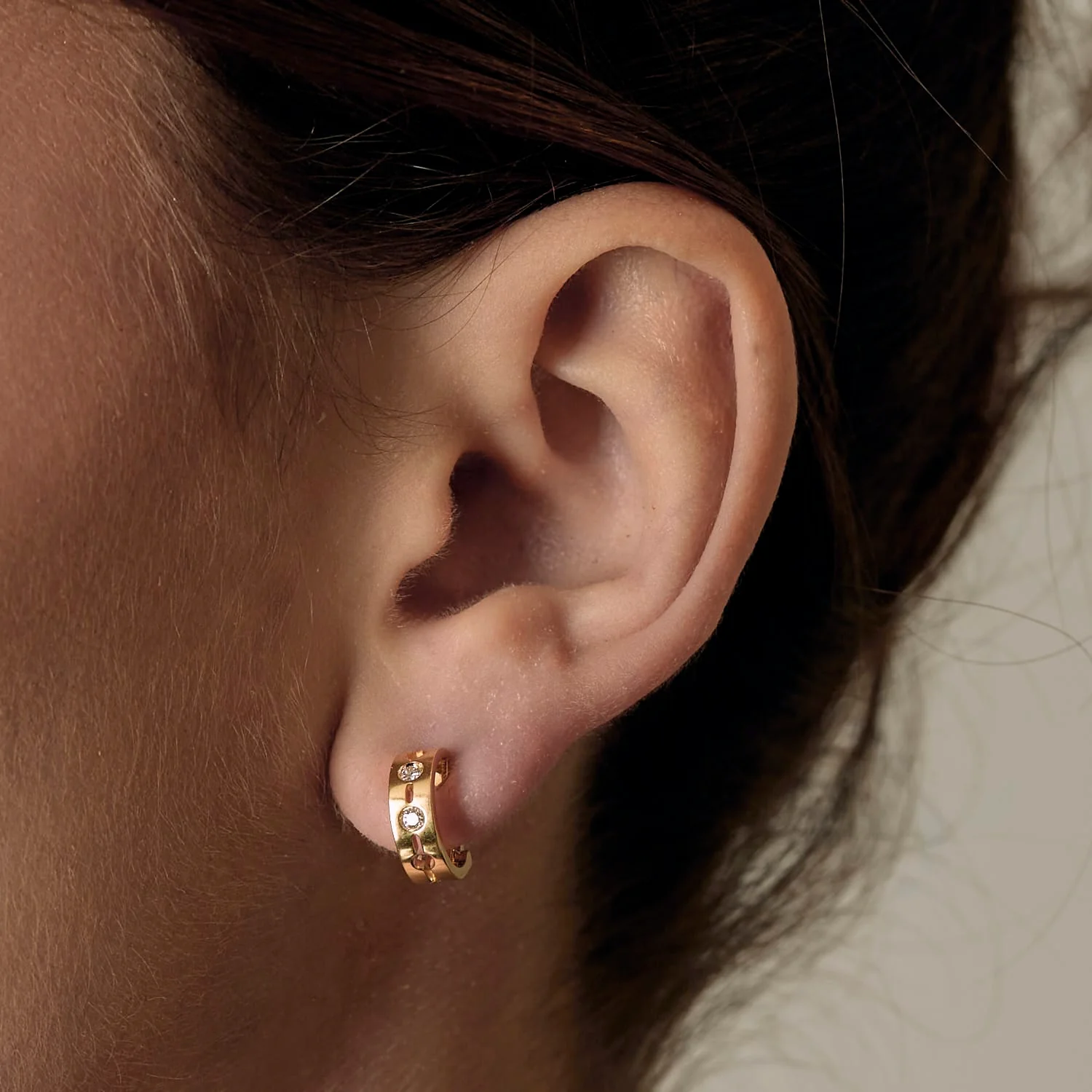 DINH VAN - Mono Créole Pulse in yellow gold and diamonds - Image 2