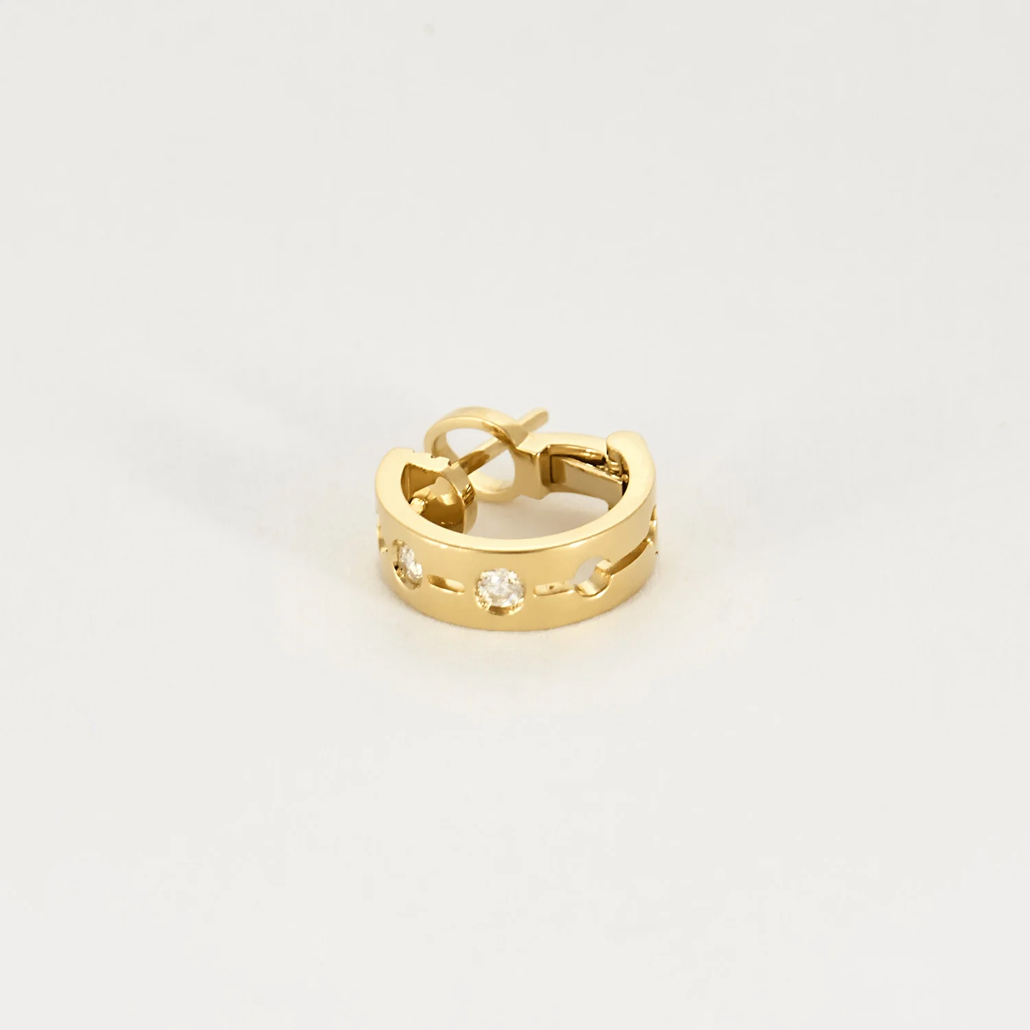 DINH VAN - Mono Créole Pulse in yellow gold and diamonds - Image 3