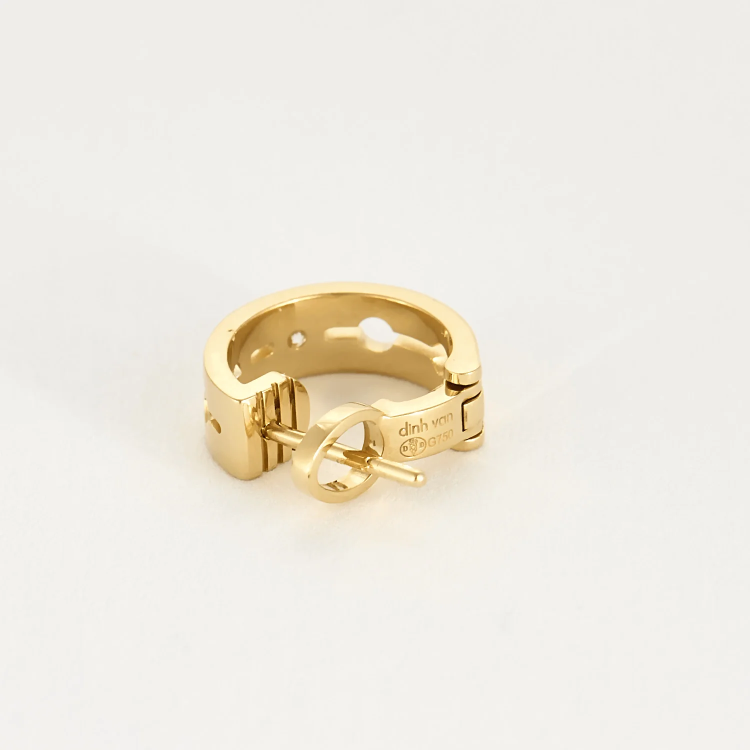 DINH VAN - Mono Créole Pulse in yellow gold and diamonds - Image 4