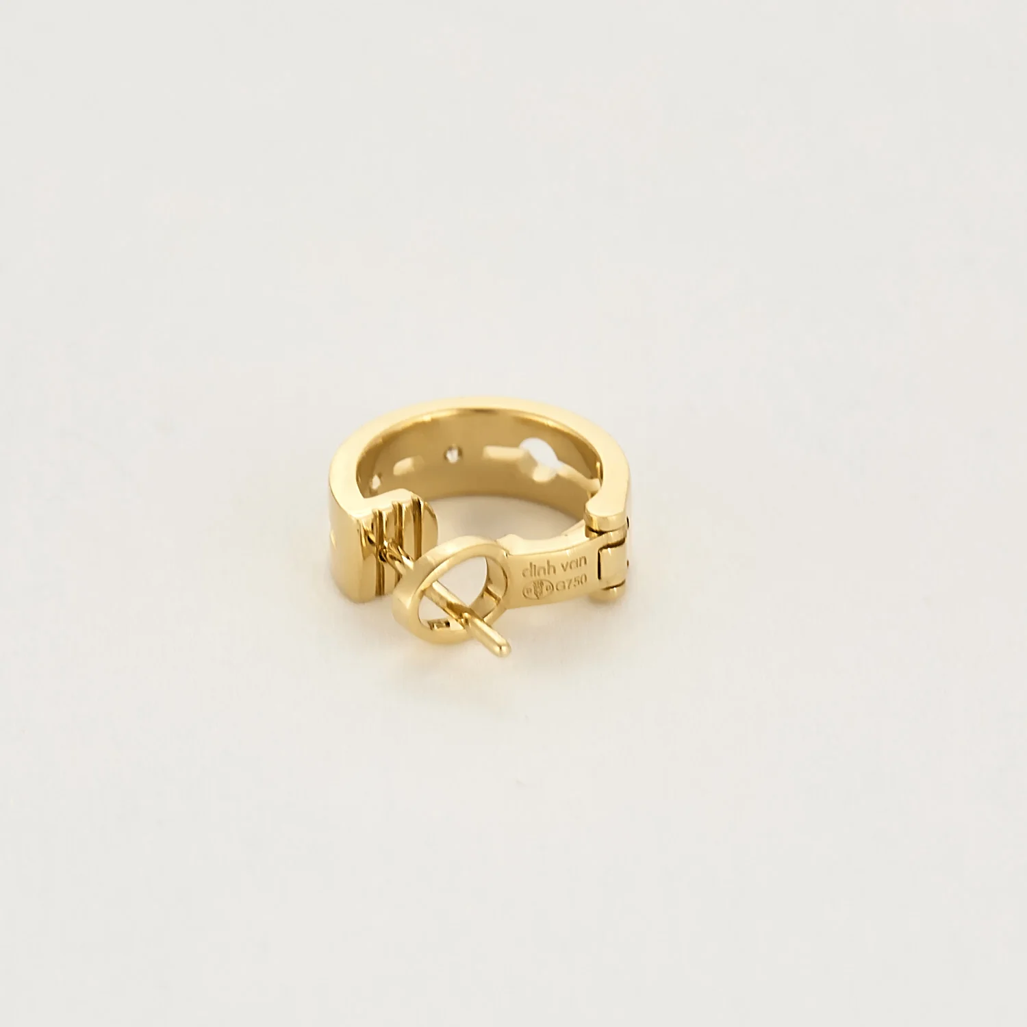 DINH VAN - Mono Créole Pulse in yellow gold and diamonds - Image 7