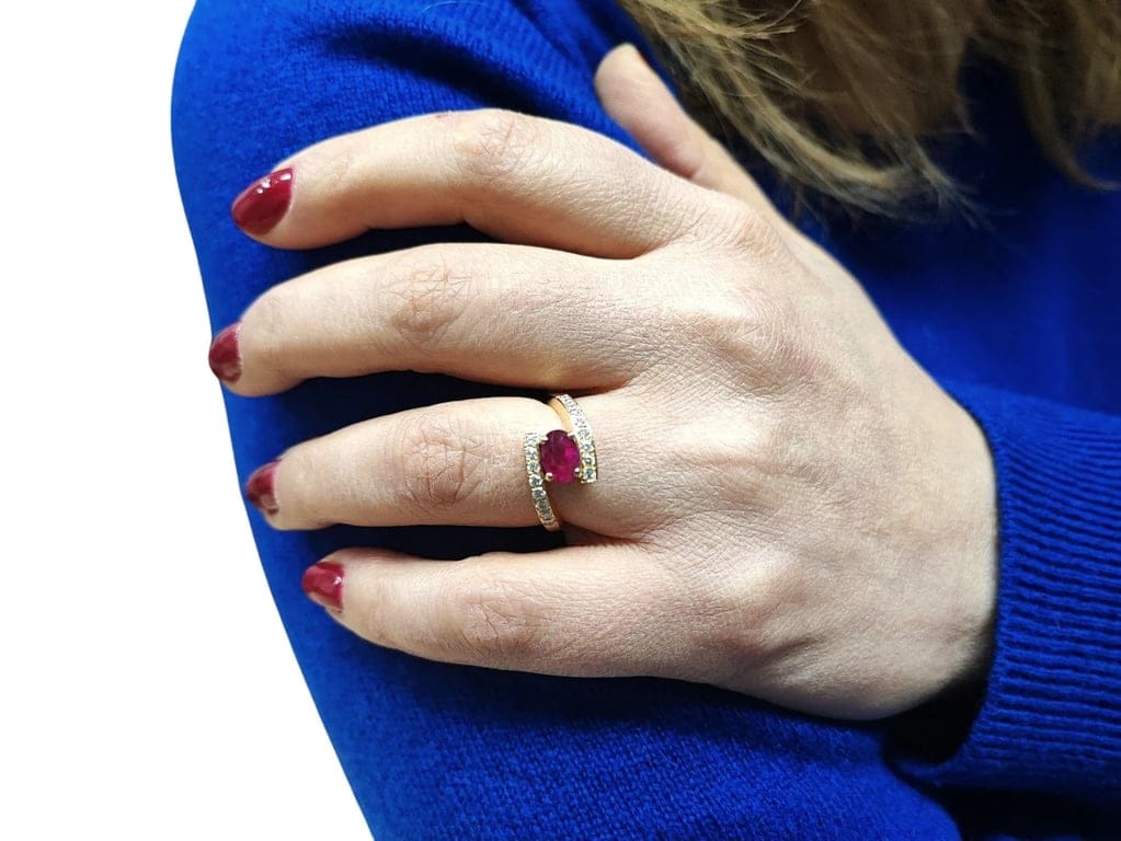Ruby and diamond ring - Image 3