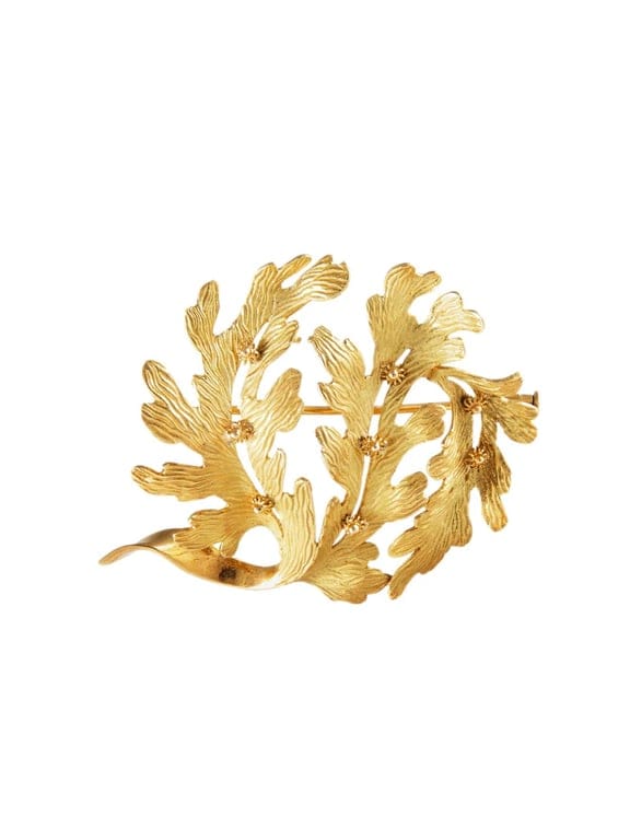 “Leaf” Brooch 2 Golds