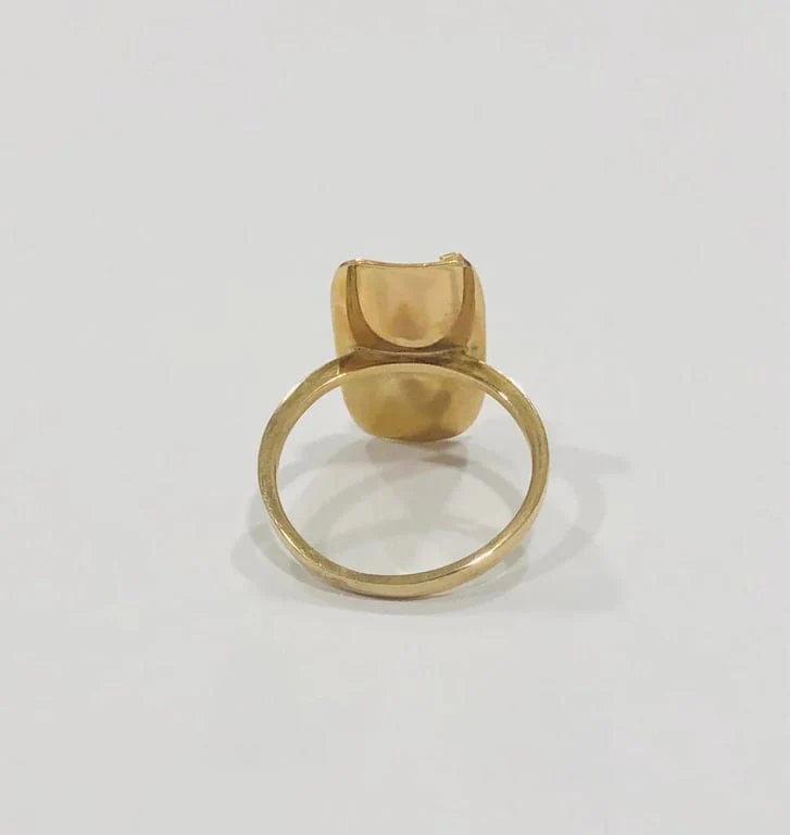 Yellow gold pearl ring - Image 6