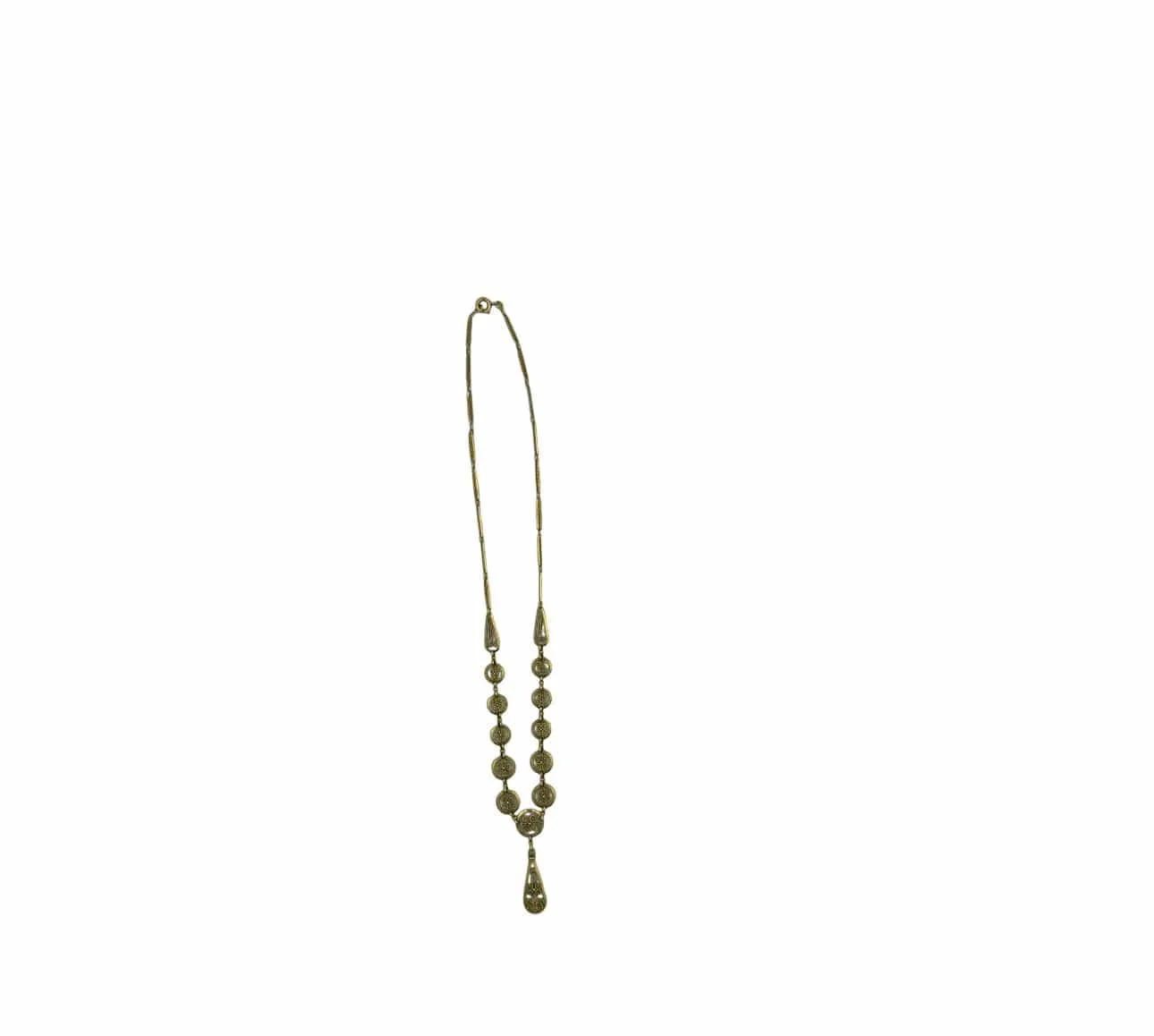 Antique yellow gold filigree necklace - Image 4