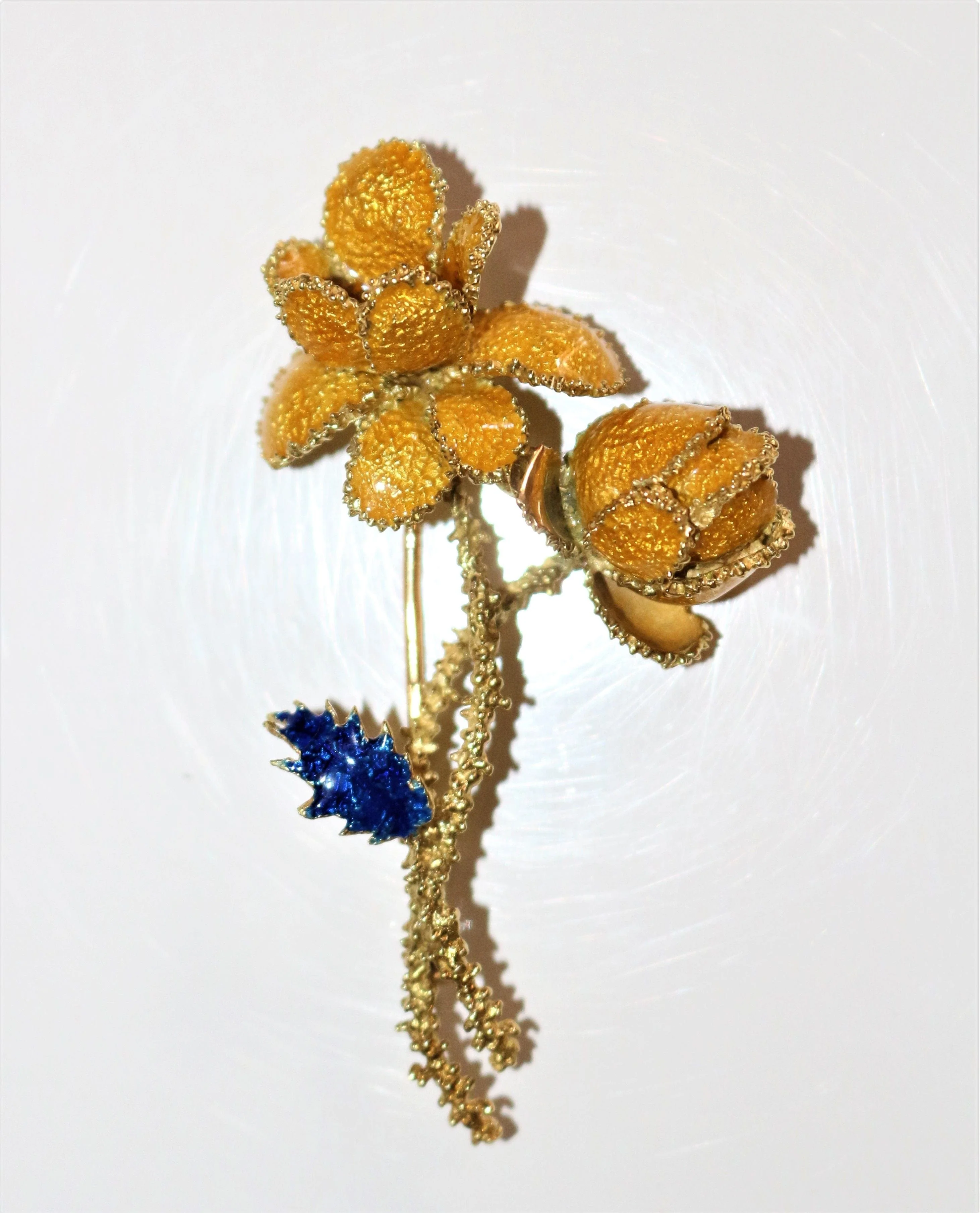 Enamel Flowers Brooch - Image 6