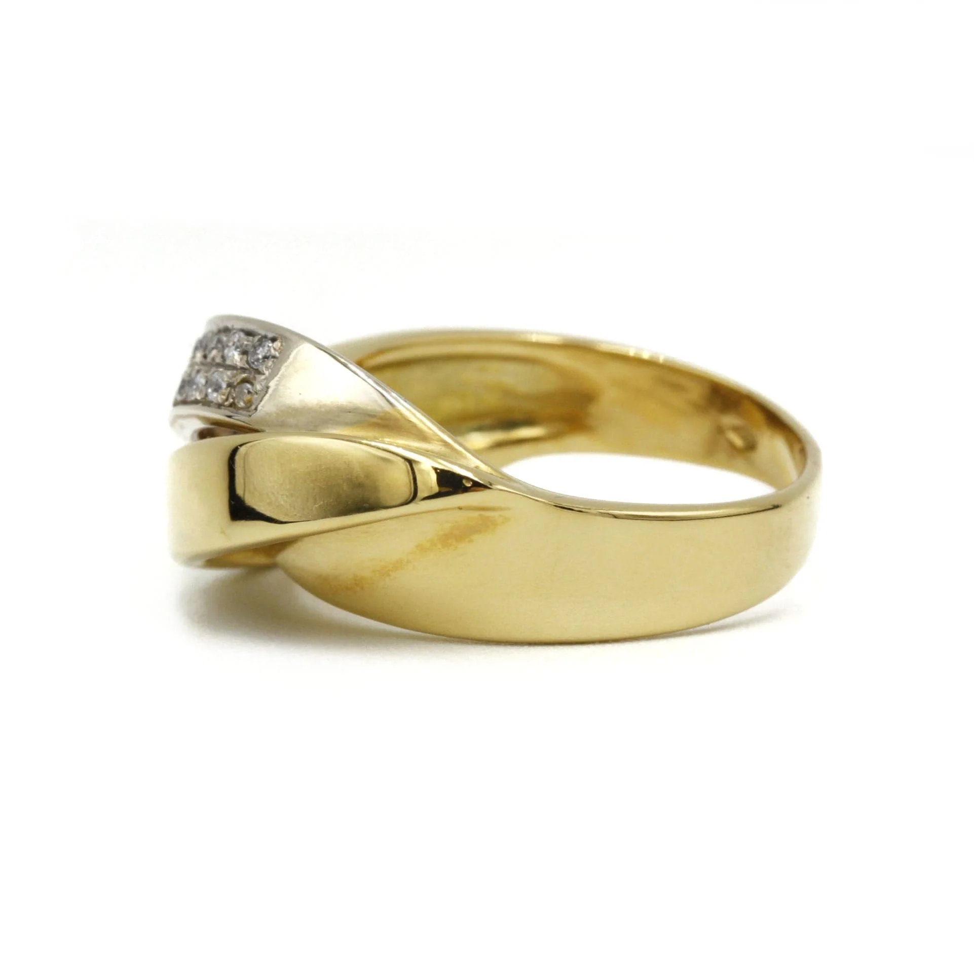 Yellow gold diamond ring - Image 2