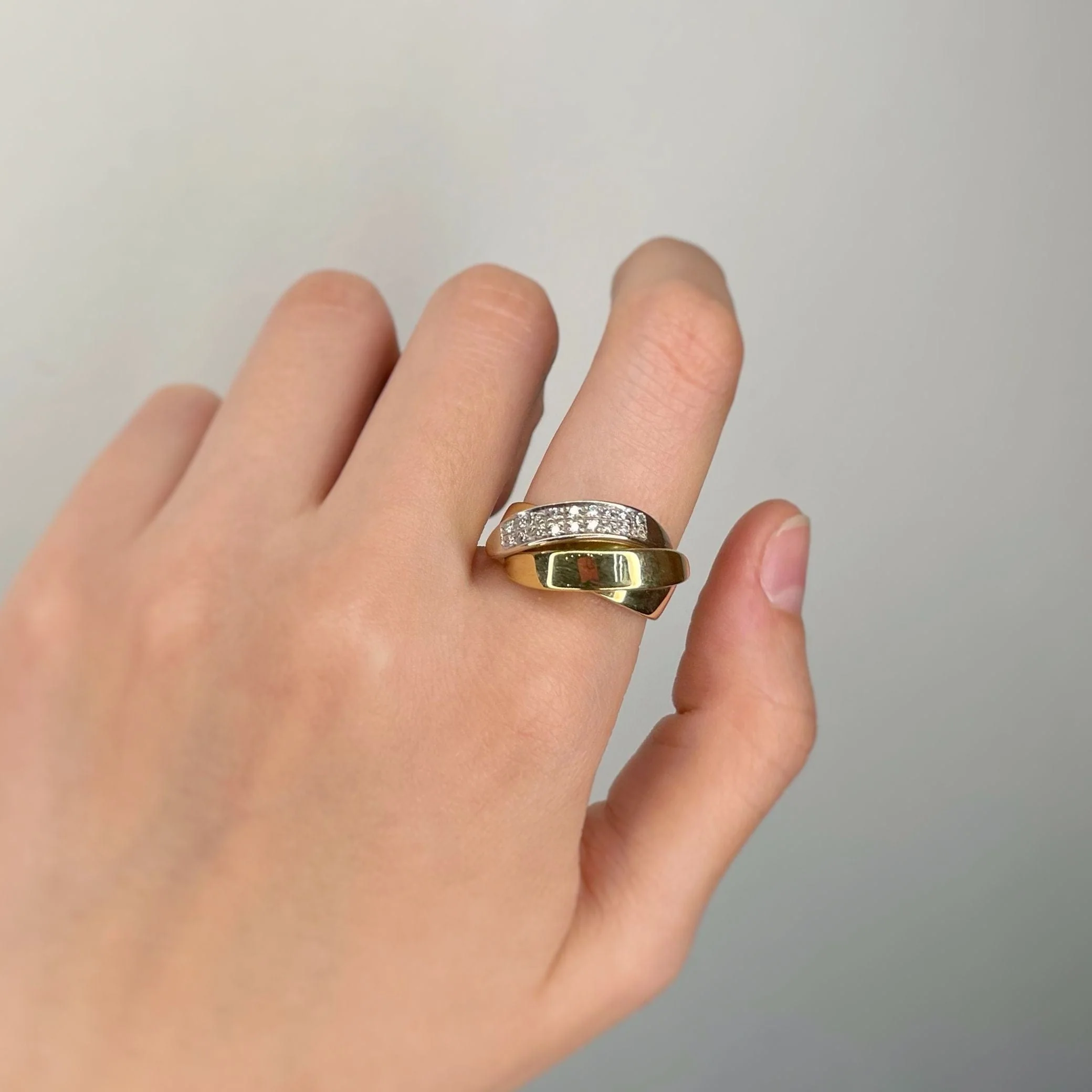 Yellow gold diamond ring - Image 4