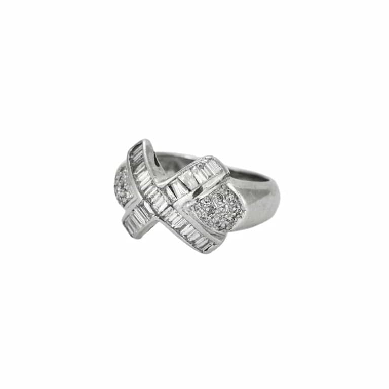 White gold diamond bangle ring - Image 3