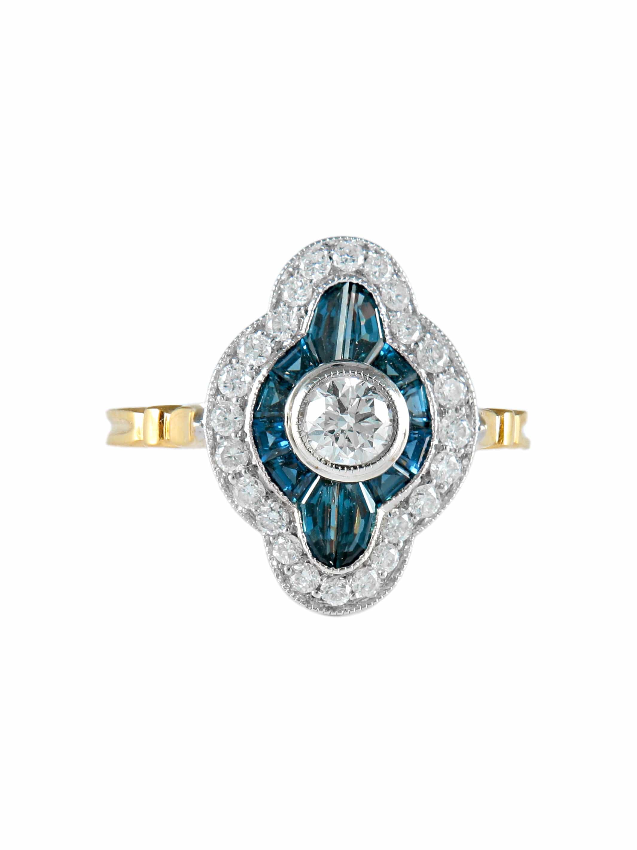 Sapphires and Diamonds Ring