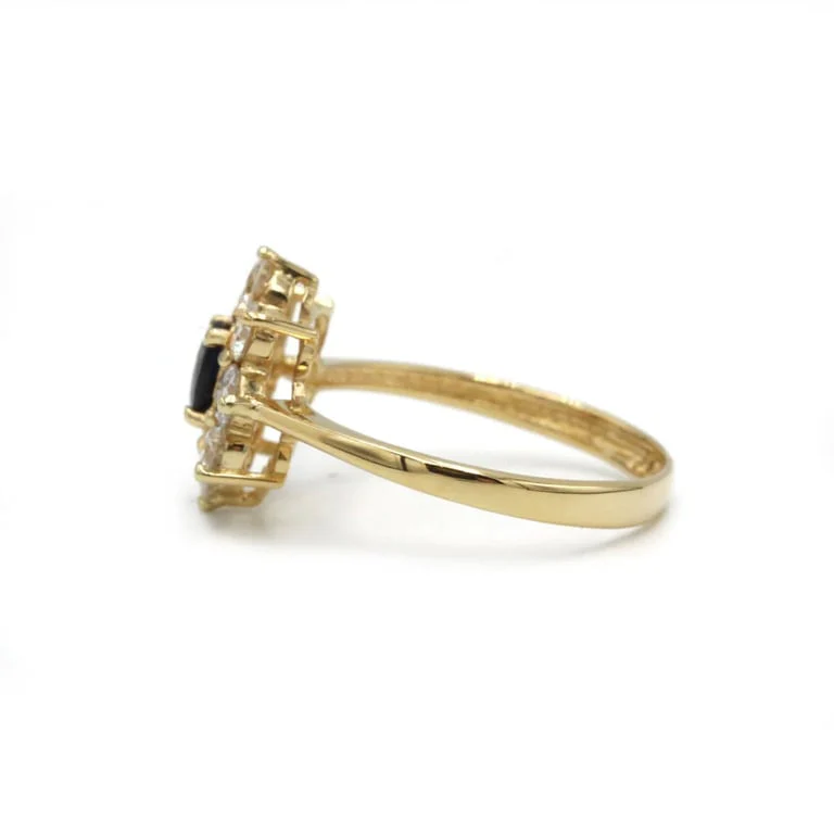 Ring - Gold, Diamonds & Sapphire - Image 2