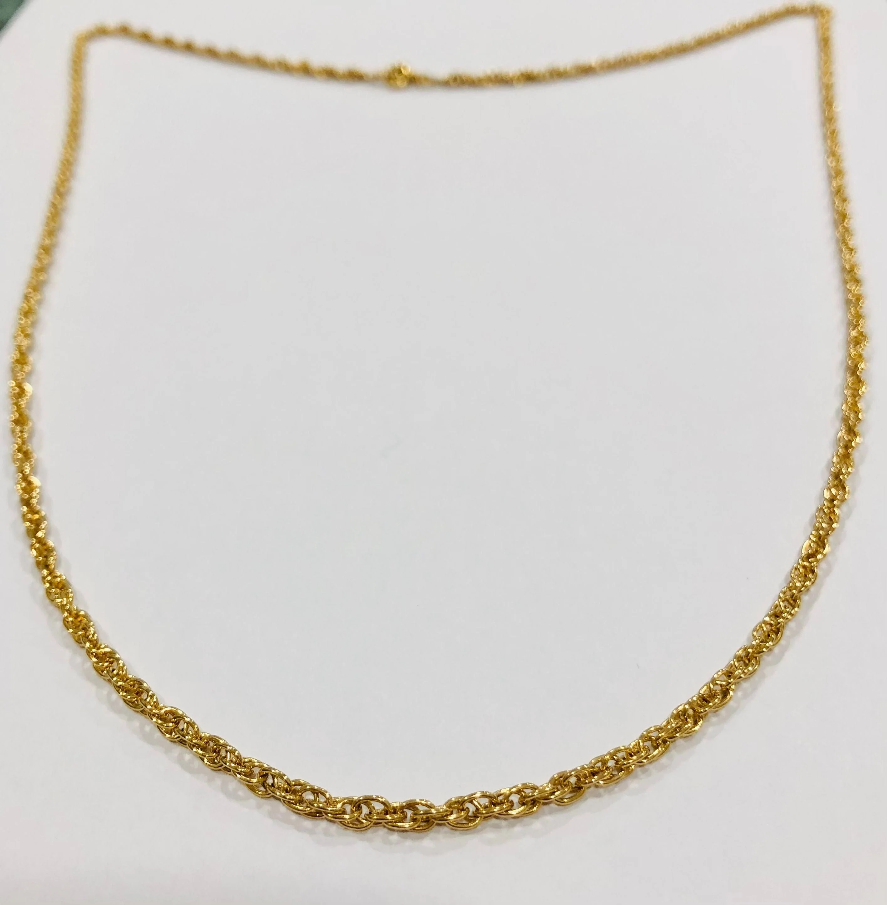 Vintage yellow gold necklace chain - Image 3
