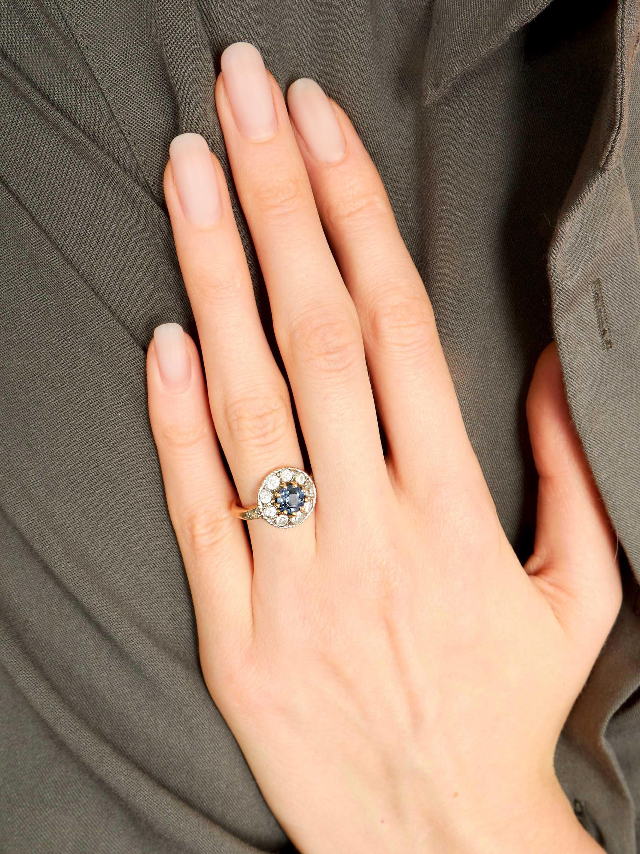 Pompadour Sapphire Diamond Ring - Image 2