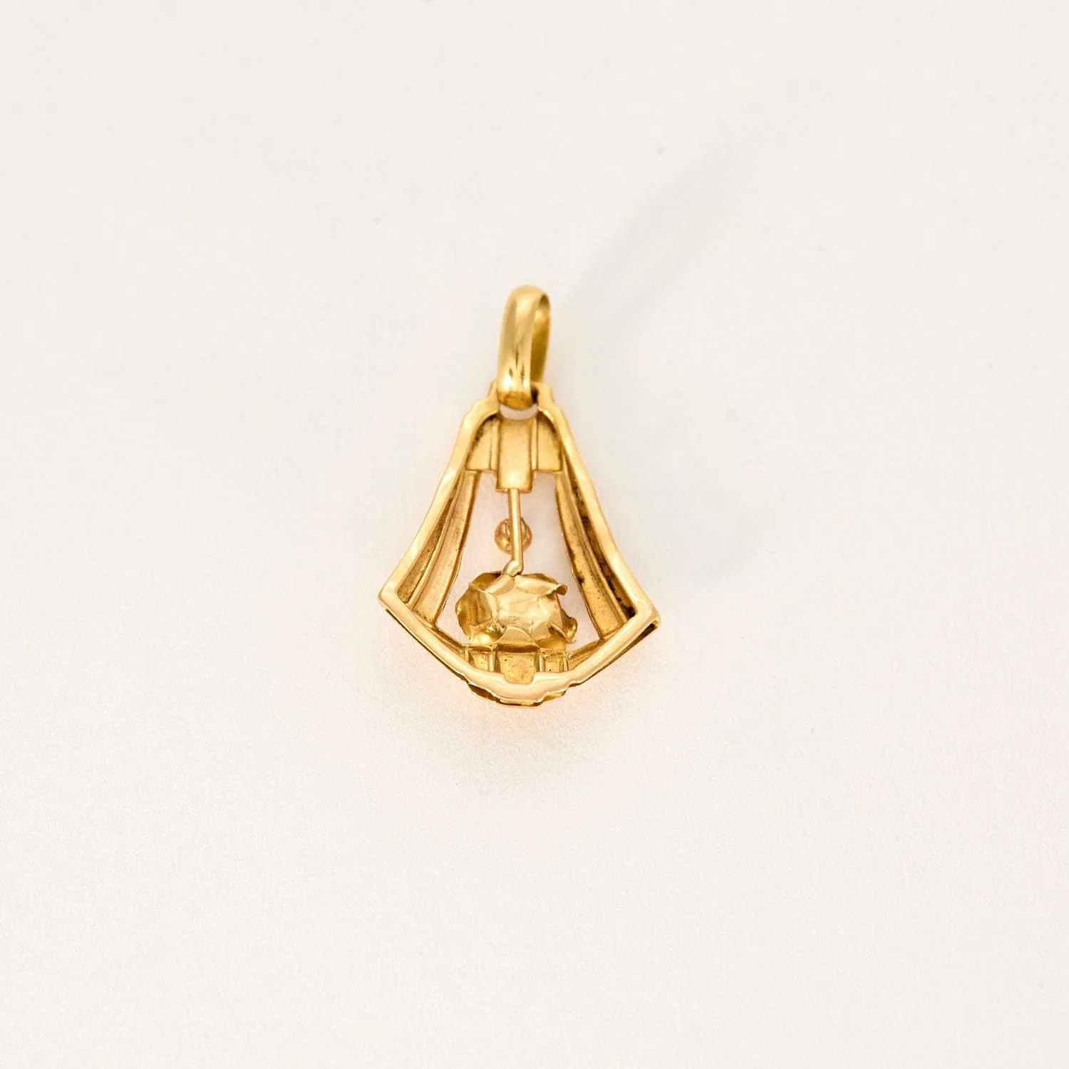 Yellow gold pendant The Flowery Bell - Image 3
