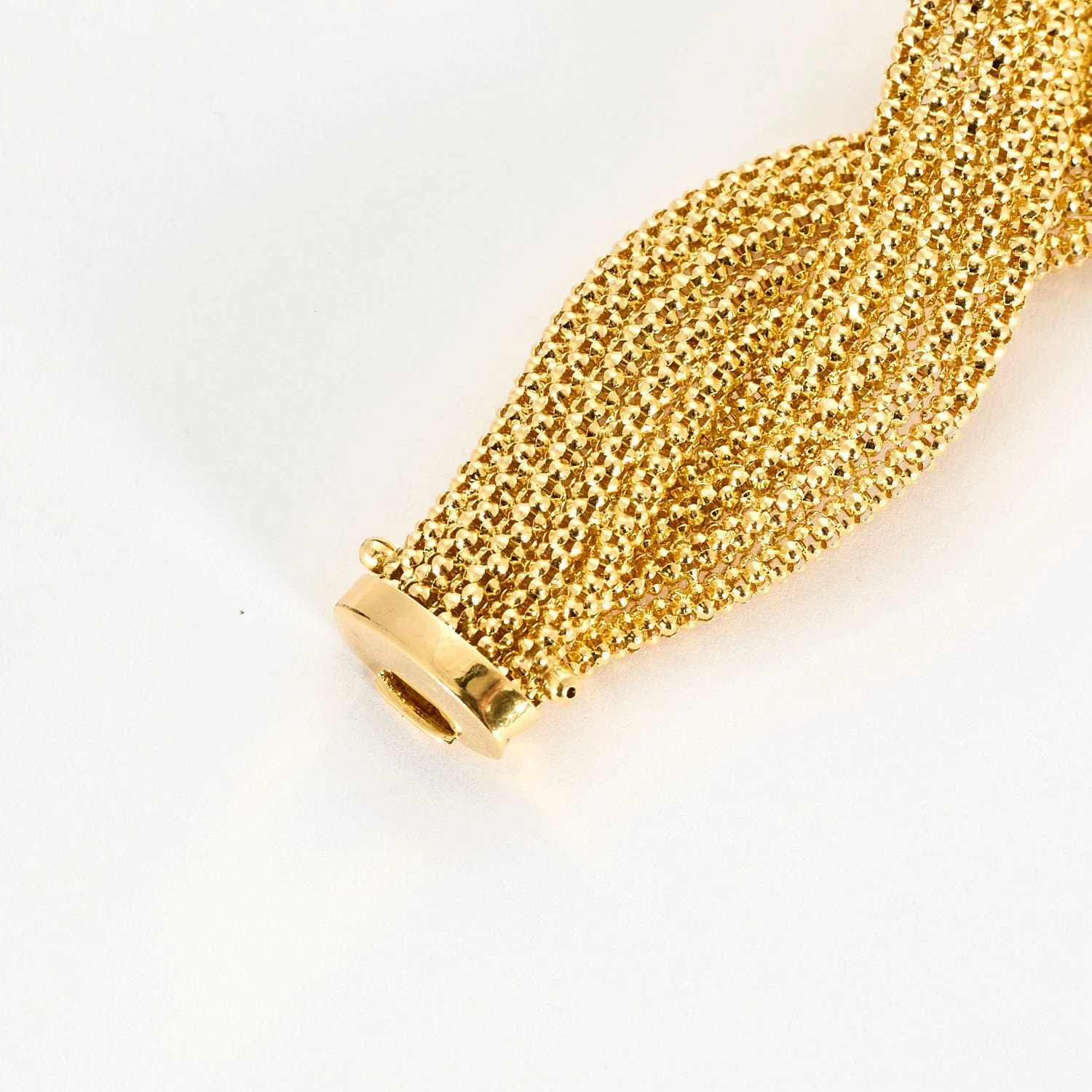Yellow gold braided bracelet - Image 3
