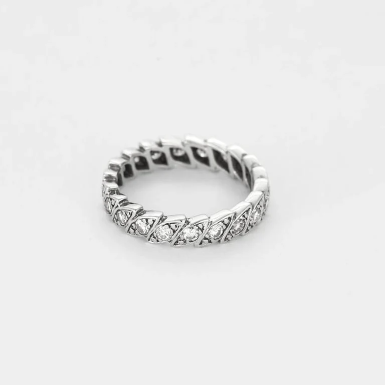 Wedding band White Gold Diamonds - Image 4