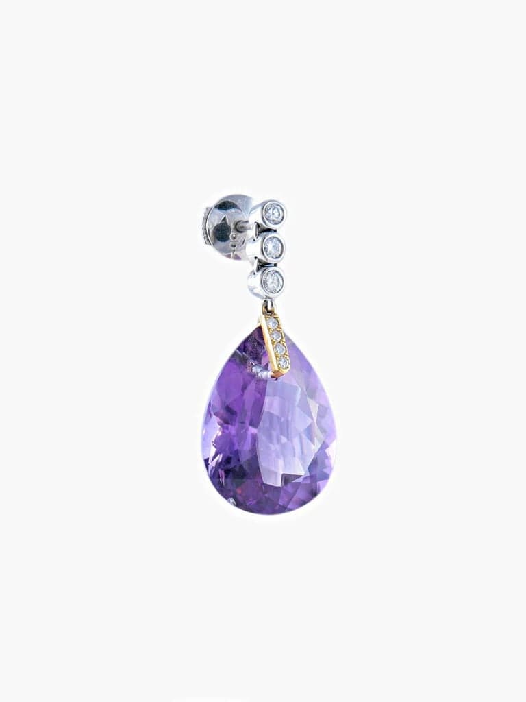 Pear amethyst earrings - Image 3
