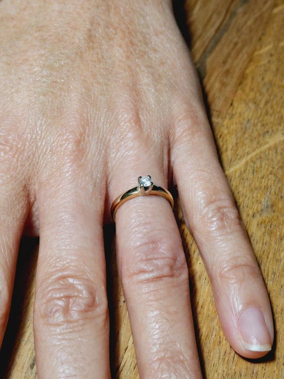 Solitaire Yellow Gold And Diamond  - Image 2
