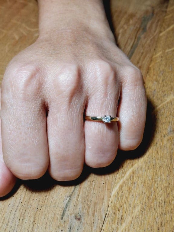 Solitaire Yellow Gold And Diamond  - Image 4