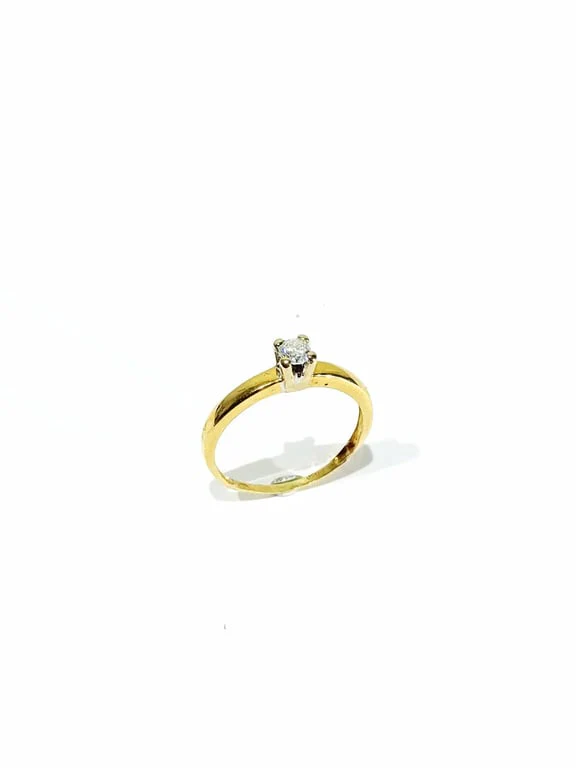 Solitaire Yellow Gold And Diamond  - Image 5