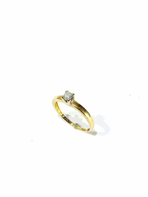Solitaire Yellow Gold And Diamond  - Image 6