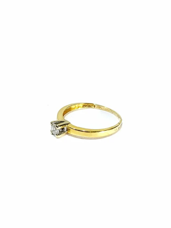 Solitaire Yellow Gold And Diamond  - Image 8