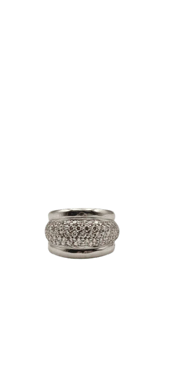 18k white gold diamond pavé ring  - Image 2