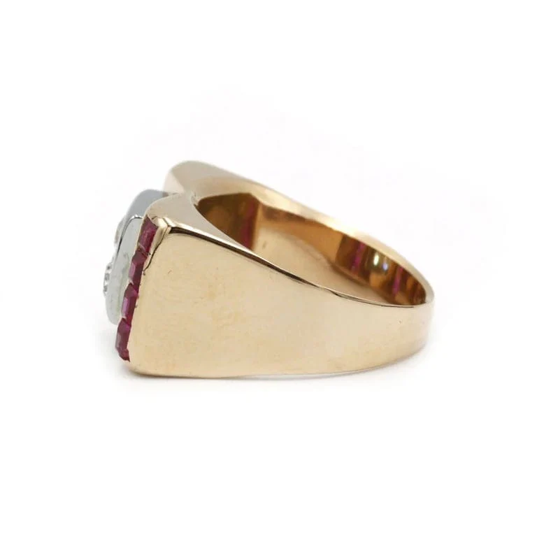 Ring tank - Yellow gold, diamonds and rubies - Image 4