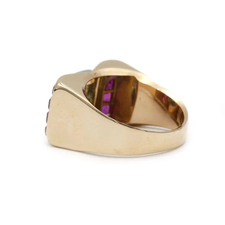 Ring tank - Yellow gold, diamonds and rubies - Image 5