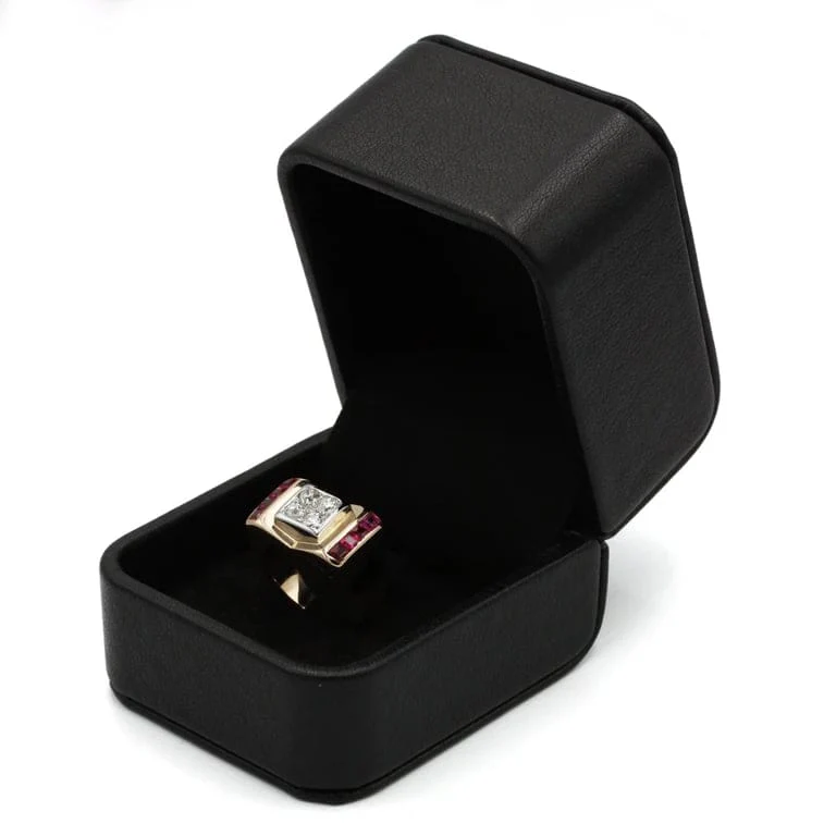 Ring tank - Yellow gold, diamonds and rubies - Image 8