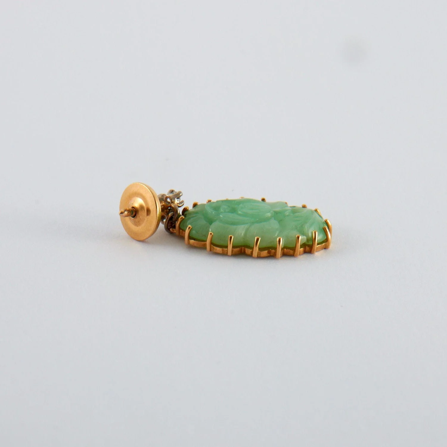 Jade Diamond Earrings - Image 2