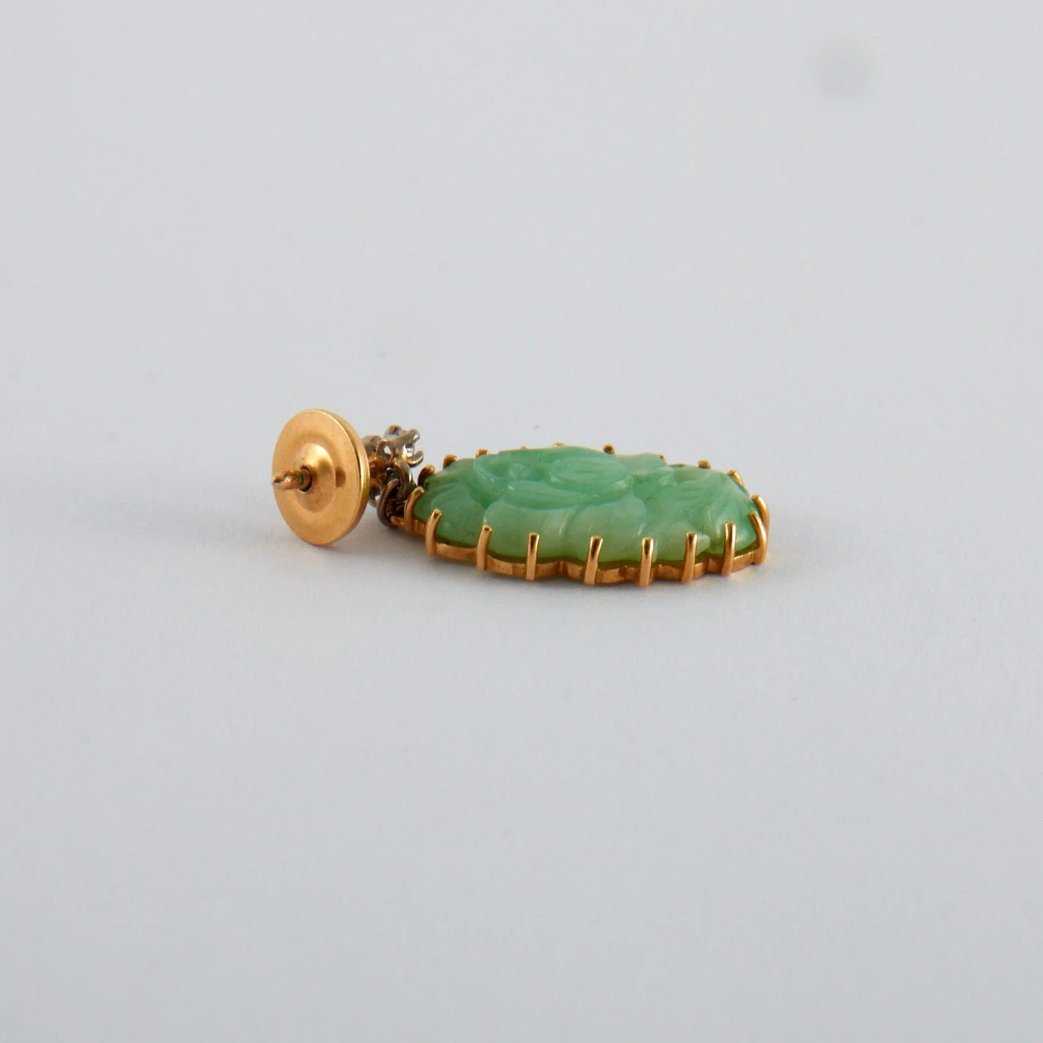 Jade Diamond Earrings - Image 3