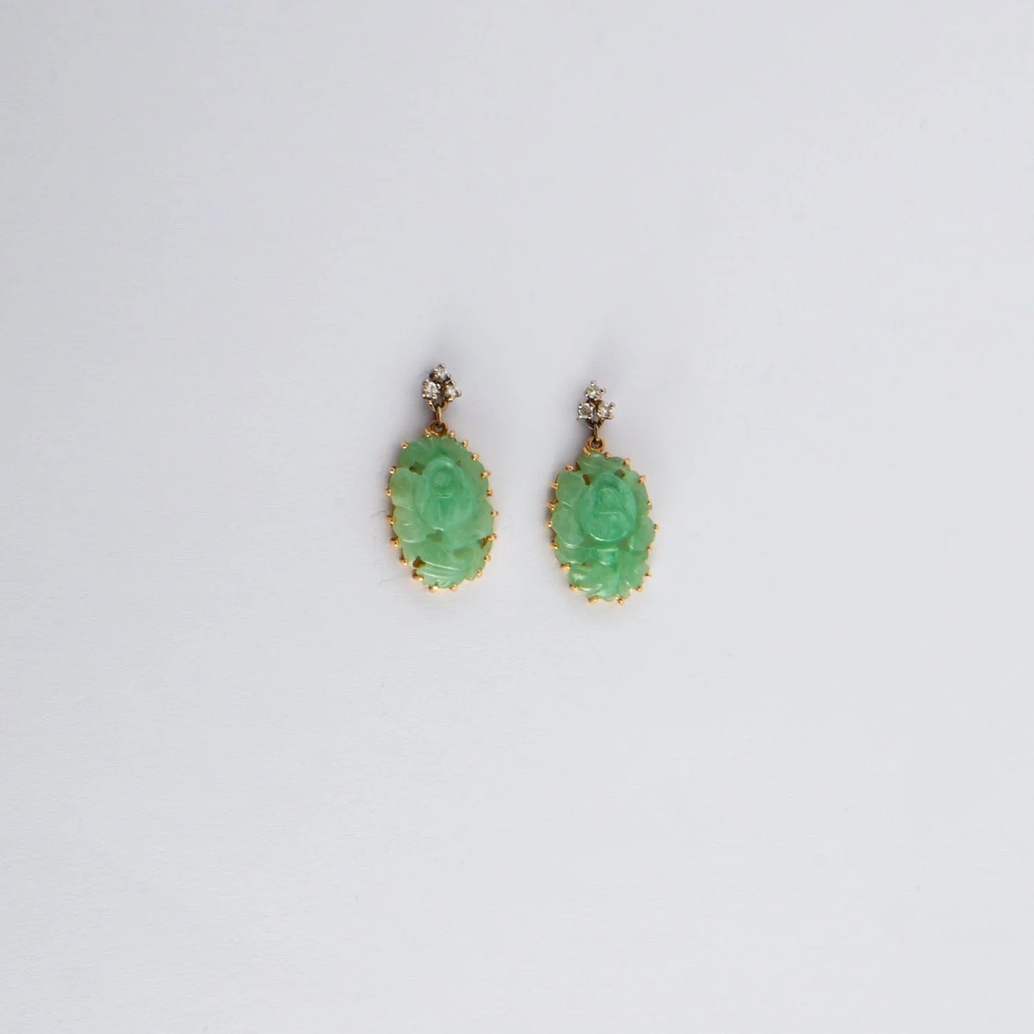 Jade Diamond Earrings - Image 4