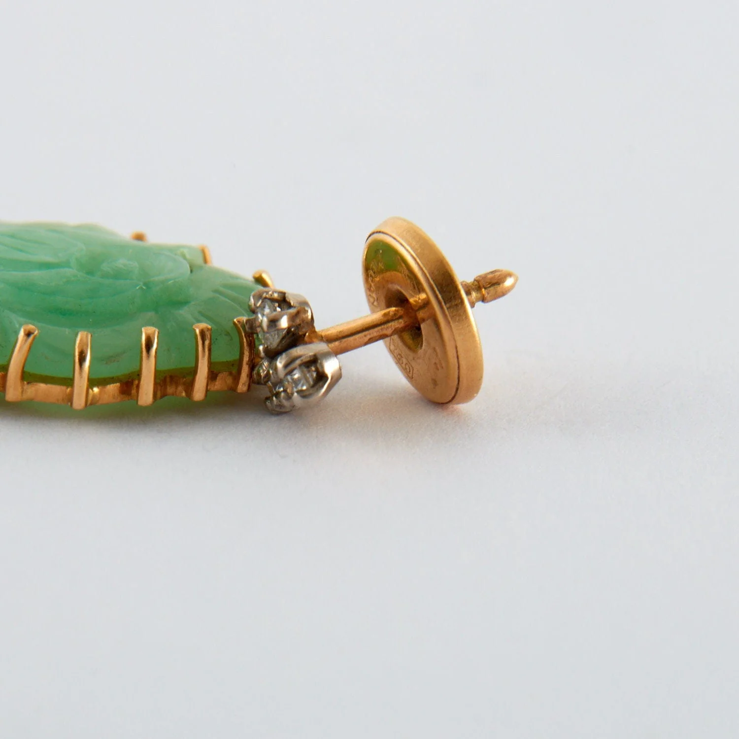 Jade Diamond Earrings - Image 6