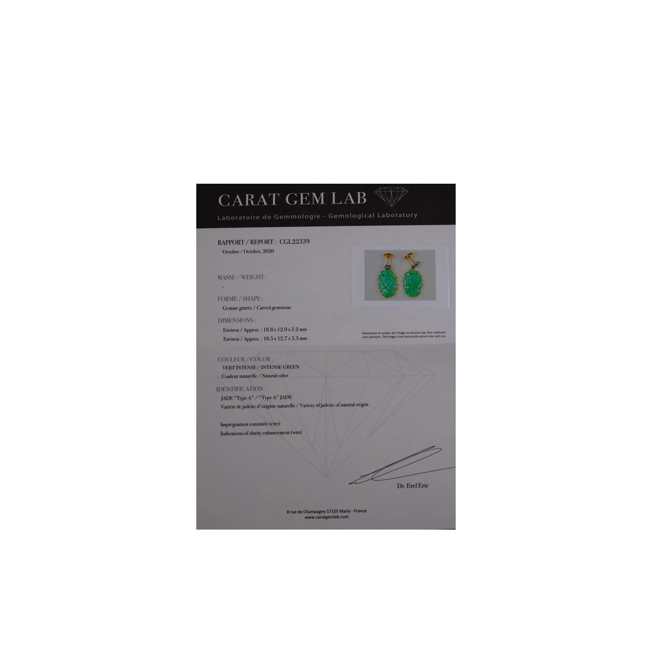 Jade Diamond Earrings - Image 8