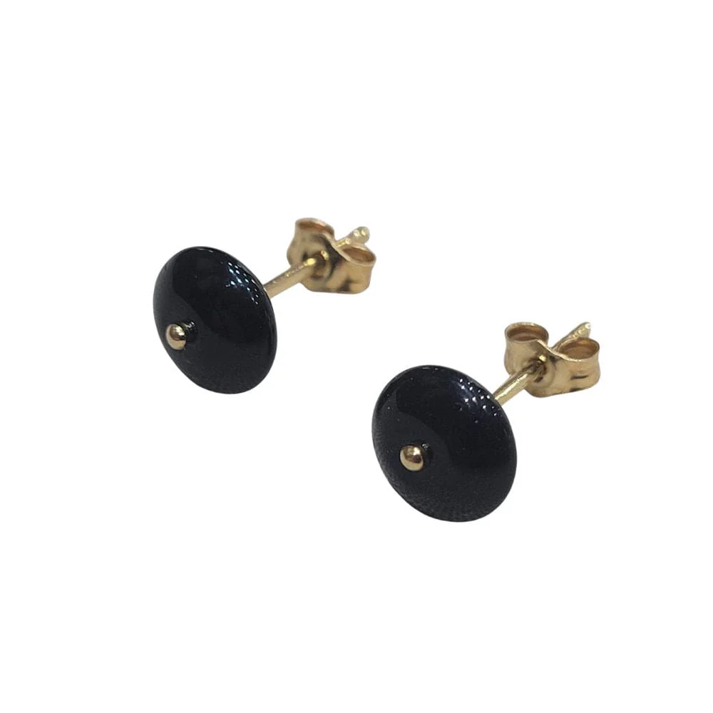 Detachable earrings in 18k yellow gold, pearls and onyx  - Image 6