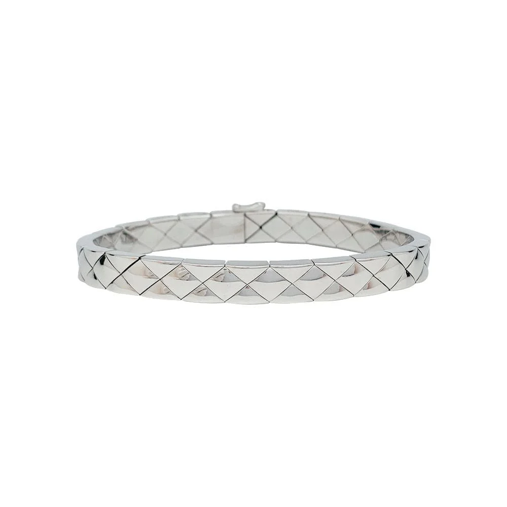 Bracelet Chanel, “Quilted”, white gold. - Image 5
