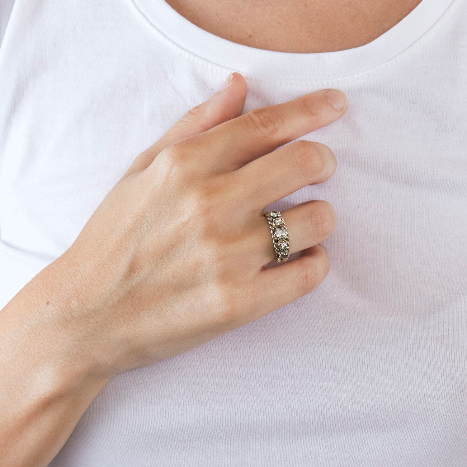 5 diamond rope mesh ring - Image 6